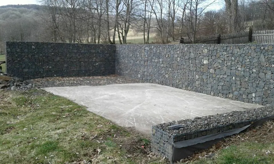 Gabionová opěrná zed Ustecký Kraj — realizace Gabiony Bouše